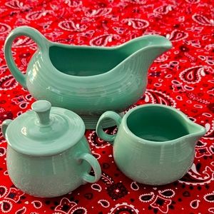 Fiesta ware circa 1989 Seamist serving pieces